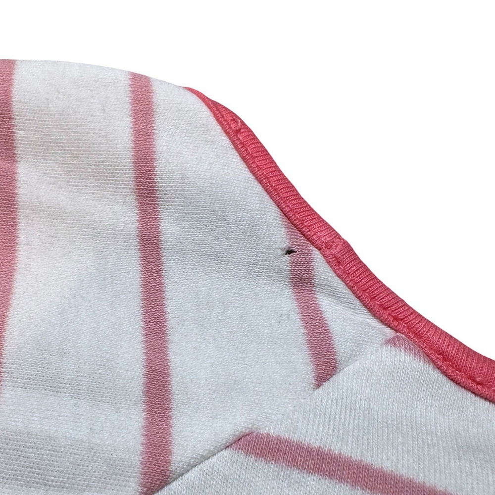 Lake Pajamas Set Womens Small Pink White Stripe Pima Cotton Loungewear Short Slv - Picture 8 of 10